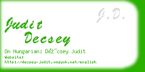 judit decsey business card